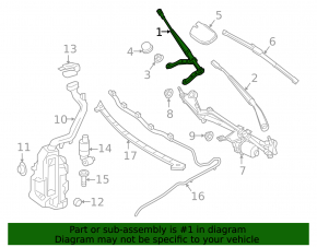 Поводок дворника правый Infiniti QX30 17-19