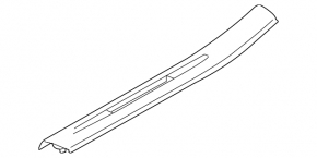 Capac prag frontal stânga BMW X5 F15 14-18 negru cu inserție cromată