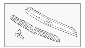 Решетка радиатора grill Mitsubishi Lancer 10-15