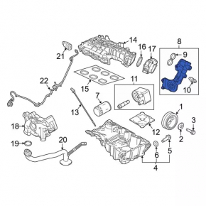 Корпус масляного фильтра Ford Mustang mk6 15-17 3.7