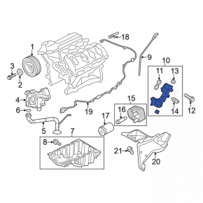 Корпус масляного фильтра Ford Mustang mk6 15-17 3.7