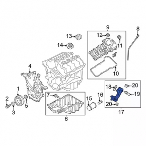 Корпус масляного фильтра Ford Mustang mk6 15-17 3.7