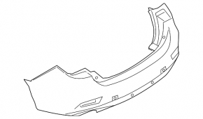 Bara spate goală Mazda 6 18-21 SUA fără senzori de parcare, nouă, neoriginală