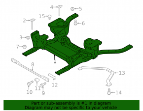 Подрамник передний Ford Mustang mk6 15-23 3.7, 5.0