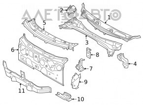 Накладка поддона решетки дворников правая BMW X2 F39 18-23