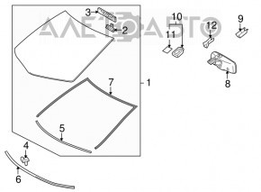 Oglindă interioară pentru Lexus RX350 RX450h 10-15 cu funcție de auto-întunecare