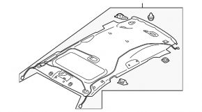 Обшивка потолка Subaru Outback 10-14