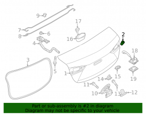 Отбойник крышки багажника Mazda 6 14-21