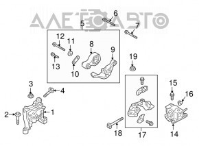Подушка двигателя задняя Mazda CX-9 16-23
