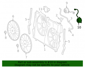 Motorul ventilatorului de răcire stânga pentru Lexus RX350 16-22
