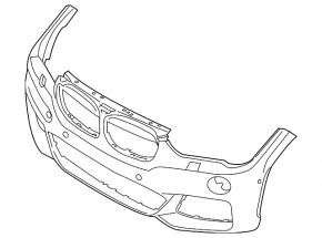 Bara față neperforată BMW X1 F48 16-19 fără senzori de parcare