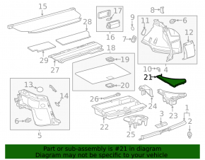 Крышка бокса багажника правая Lexus CT200h 11-17