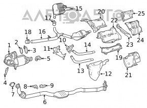Кронтшейн катализатора Mercedes W167 GLE 450 20-26 3.0h