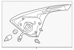 Lampa interioară pentru capacul portbagajului stânga Nissan Murano z52 15-18