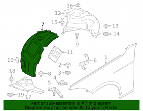 Подкрылок передний правый передняя часть BMW 4 F32/33/36 14-20