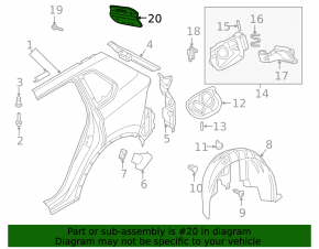 Корпус лючка бензобака VW Tiguan 18-24 в сборе
