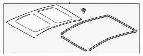 Стекло люка Toyota Prius V 12-17