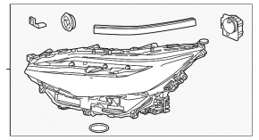 Фара передняя правая в сборе Toyota BZ4X 23-25 LED