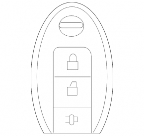 Ключ smart key Nissan Rogue 14-18 4 кнопки