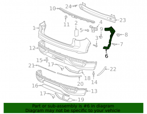 Suport bara spate dreapta pentru Volkswagen Atlas Cross Sport 20-26