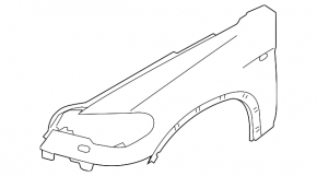 Șaibă de protecție sub aripa dreapta față BMW X5 E70 11-13