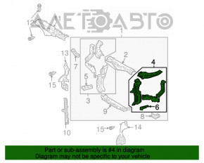 Планка телевизора ресничка левая Lexus RX300 RX330 RX350 04-09