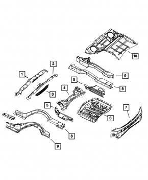 Корыто багажника Dodge Challenger 09-23