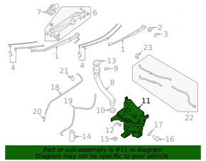 Rezervor de apă pentru spălătorul de parbriz Subaru WRX 22-26