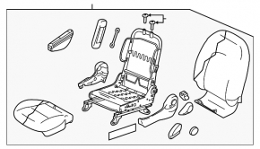 Scaunul șoferului Nissan Versa 12-19 SUA fără airbag, material textil negru