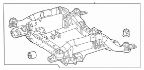 Подрамник передний Mercedes W167 GLE 450 20-26 AWD
