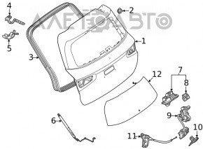 Петля двери багажника левая Mercedes W167 GLE 350 450 20-26