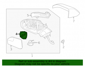 Моторчик бокового левого зеркала Ford Fusion mk5 13-20