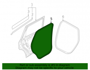 Уплотнитель двери задней левой Audi Q7 16-26