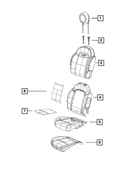 Scaun șofer Fiat 500X 16-18 fără airbag, material textil negru-cenușiu