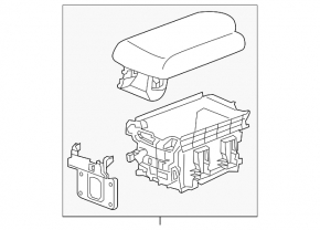Консоль центральная подлокотник и подстаканники Acura ILX 13-22
