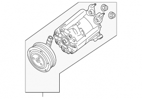 Компрессор кондиционера Lincoln MKC 17-19