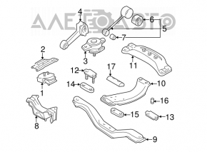 Suport transmisie manuală Subaru XV Crosstrek 16-17