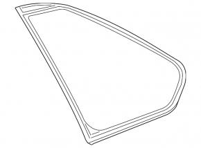 Geamul surd din spate dreapta al Toyota Rav4 19- cu ornamente cromate