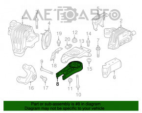 Подушка двигателя задняя Jeep Cherokee KL 14-18 2.4