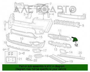 Воздуховод переднего бампера левый Jeep Cherokee KL 14-18