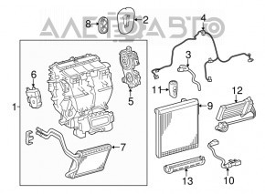 Печка в сборе Toyota Highlander 14-19