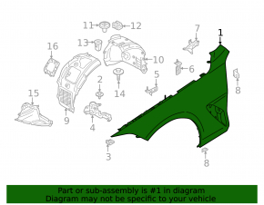 Крыло переднее правое BMW 8 G15 G16 20-25 M