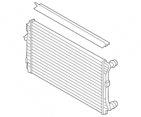 Radiatorul intercoolerului VW Jetta 11-18 SUA 1.4T nou original