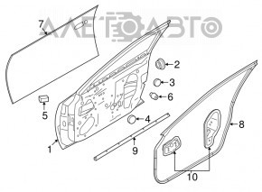 Дверь голая передняя левая Nissan Maxima A36 16-19