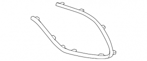Молдинг левой решетки переднего бампера Mercedes X167 GLS 450 580 24-26 night pkg