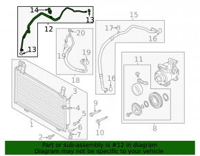 Трубка кондиционера печка-конденсер Mazda CX-5 13-16 2.0, 2.5