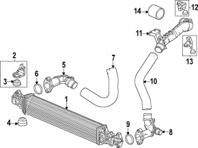 Подушка радиатора верхняя левая Honda Civic XI FE/FL 22-26 1.5T метал + резина