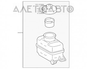 Бачок ГТЦ с крышкой Lexus RX350 16-22