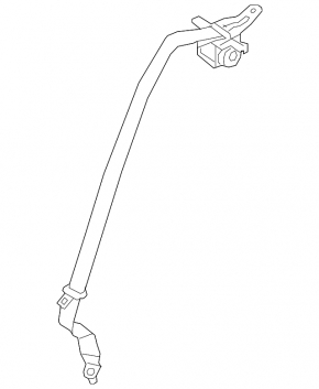 Ремень безопасности задний левый Kia Optima 16-20 черный, с бежевой накладкой