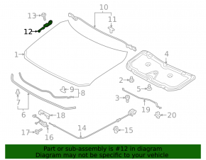 Петля капота левая Mazda CX-5 17-24